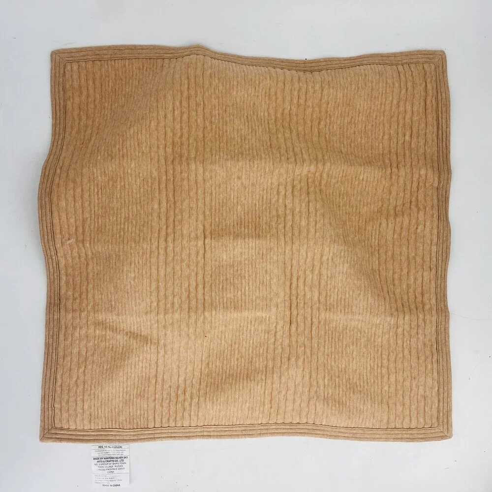 2 - West Elm Salmon Pinkish Nude Textured 100 % Cotton Euro Pillow Shams 26x26